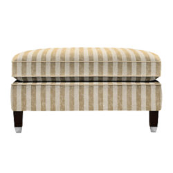 Duresta Grayson Footstool, Umber Leg Scirocco Stripe Champagne